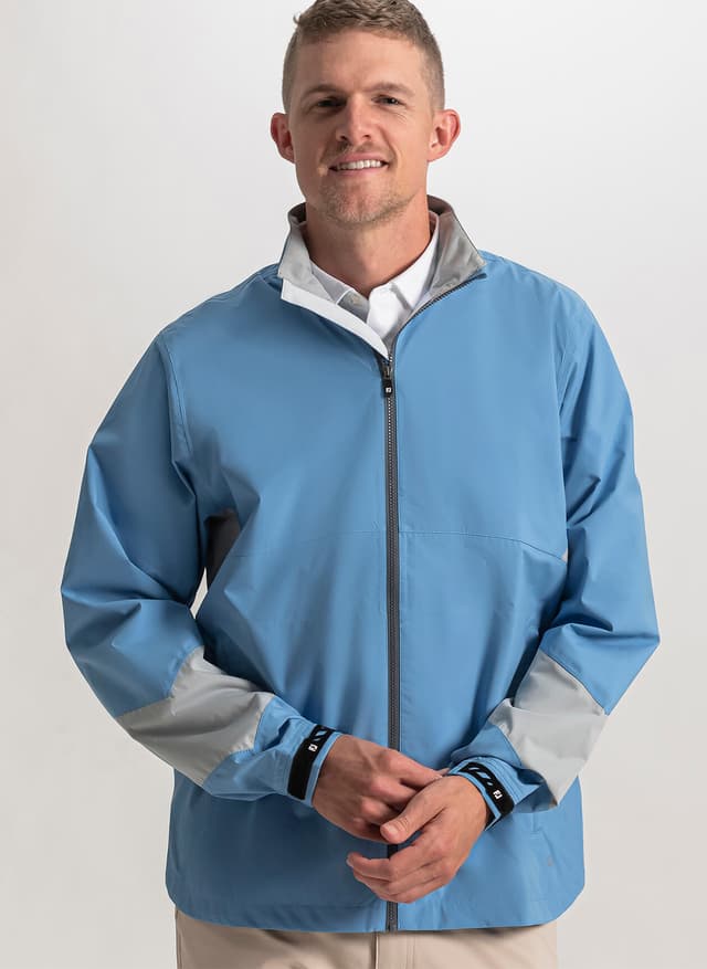 FootJoy Men's Hydrolite X Rain Jacket - Coastal Blue / Grey (38851) 3XL