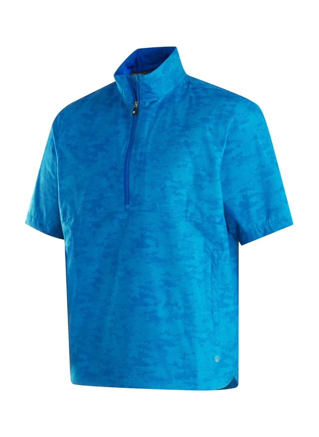 FootJoy Men's Hydrolite X Short-Sleeve Rain Jacket - Blue Camo (33360) 3XL