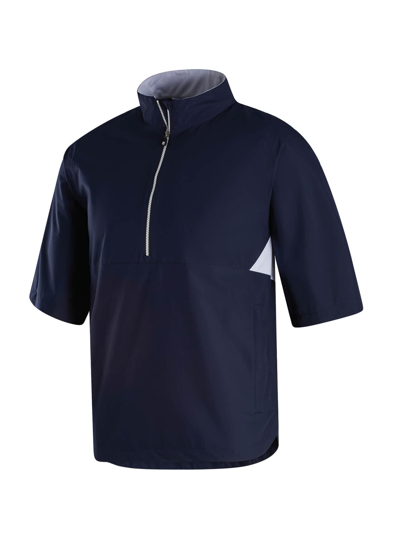FootJoy Men's Hydrolite X Short-Sleeve Rain Jacket - Navy / White (37687) 3XL