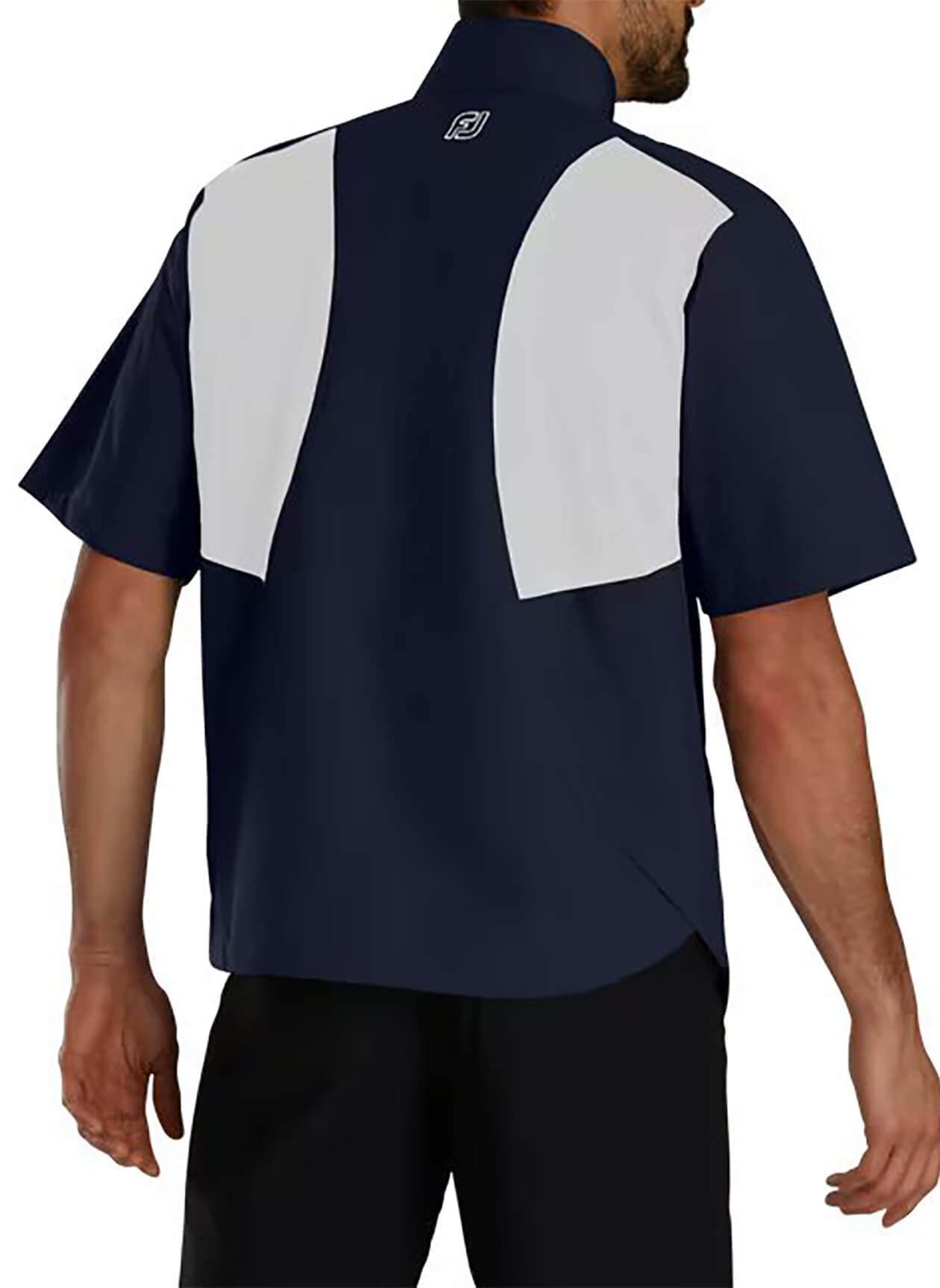 FootJoy Men's Hydrolite X Short-Sleeve Rain Jacket - Navy / White (37687) 3XL