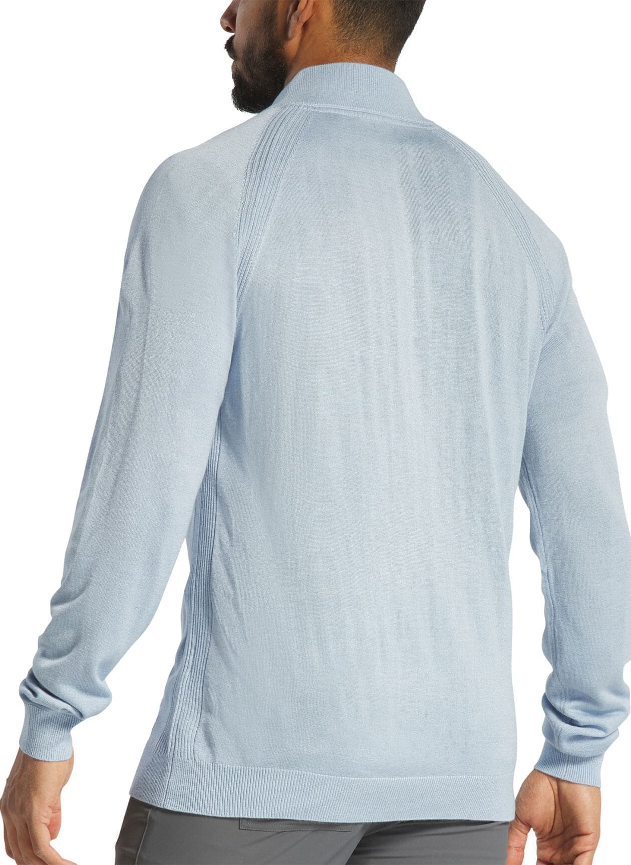 FootJoy Men's Half-Zip Sweater - Heather Light Blue (30505) 3XL