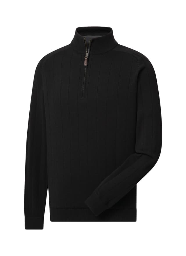 FootJoy Men's Drop Needle Lined Sweater - Black 3XL