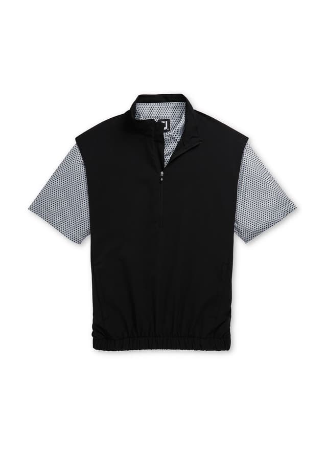 FootJoy Men's Half-Zip Windshirt Vest - Black 3XL