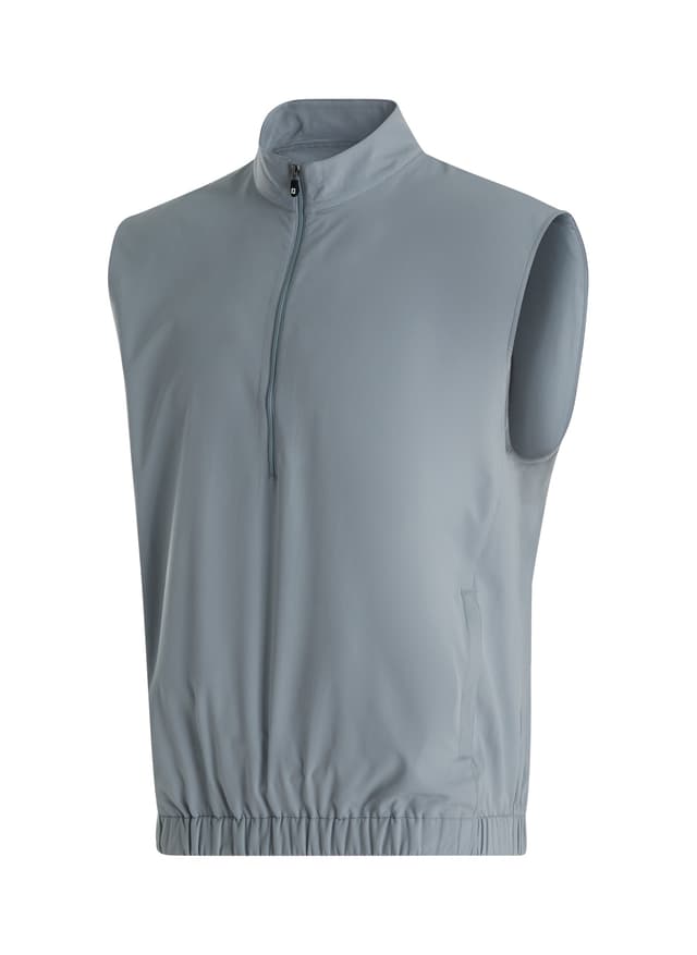 FootJoy Men's Half-Zip Windshirt Vest - Light Grey 3XL
