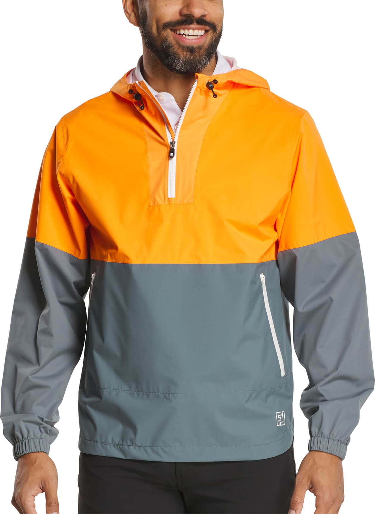 FootJoy Men's Hydrolite X Rain Hoodie - Orange 3XL