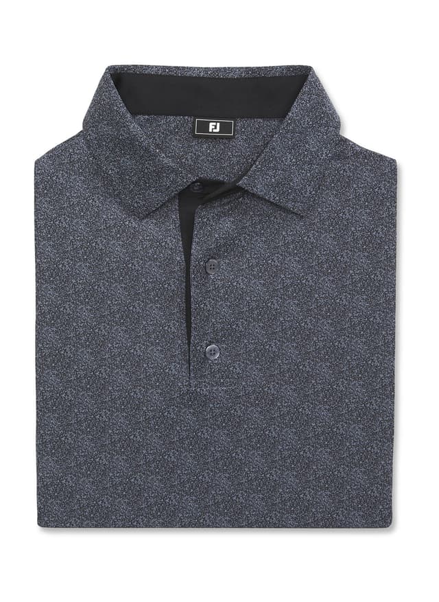 FootJoy Men's Speckle Print Polo - Light Grey 3XL