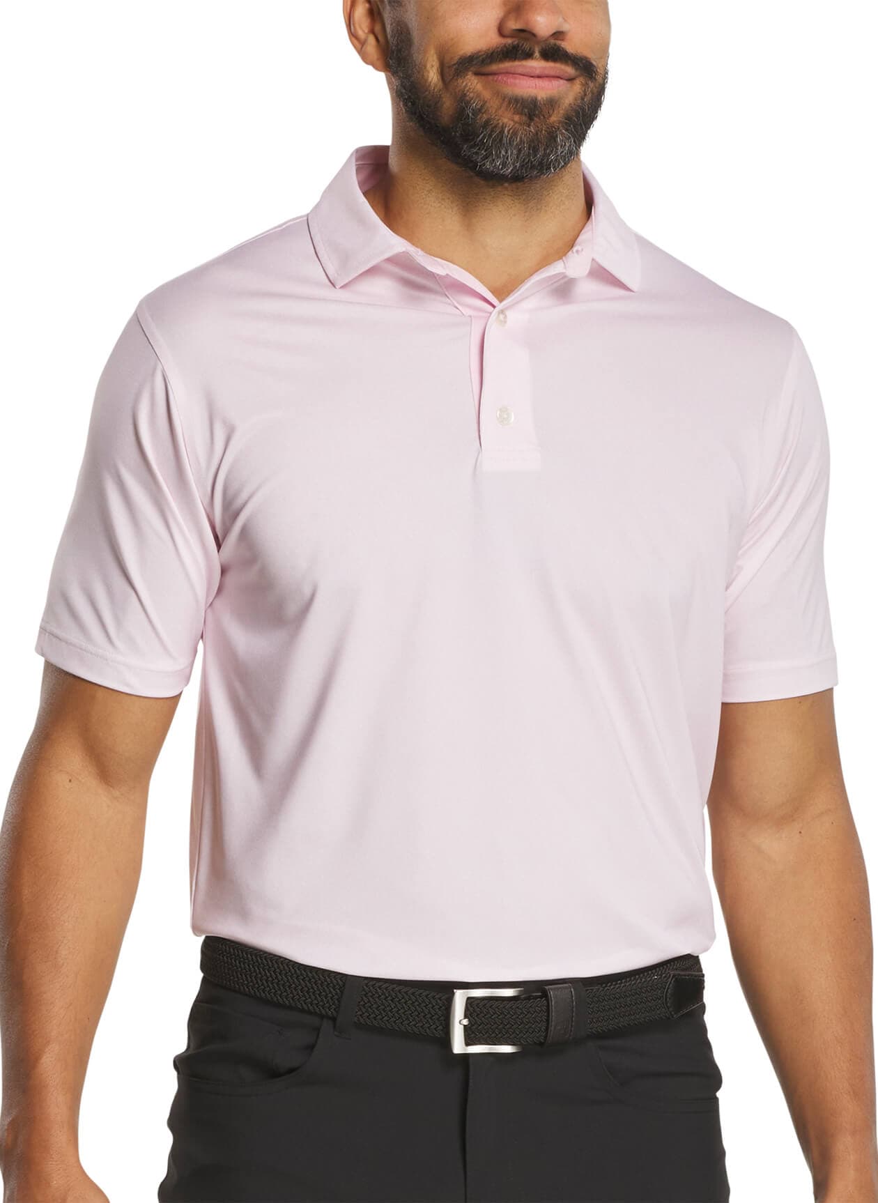 FootJoy Men's Speckle Print Polo - Light Pink / White 3XL