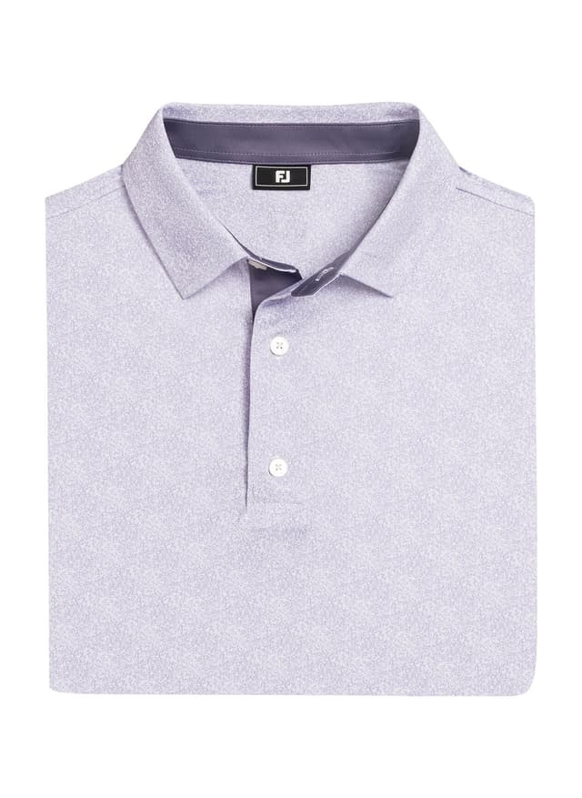 FootJoy Men's Speckle Print Polo - Dusty Violet / White 3XL