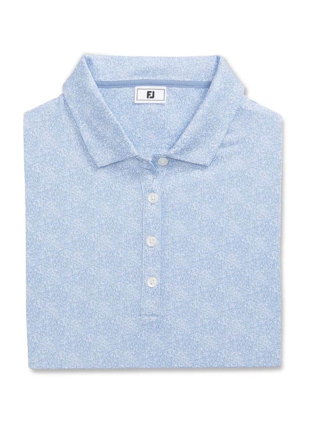 FootJoy Women's Speckle Print Polo - Blue LG