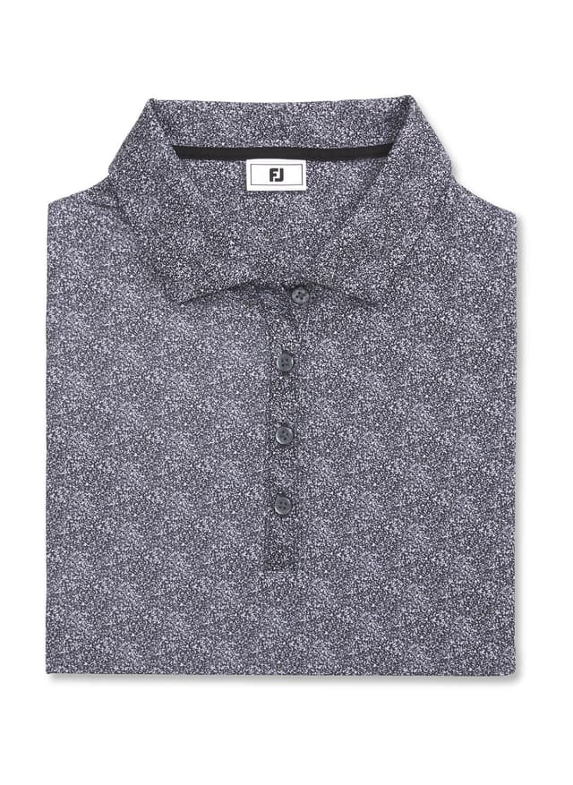 FootJoy Women's Speckle Print Polo - Black LG