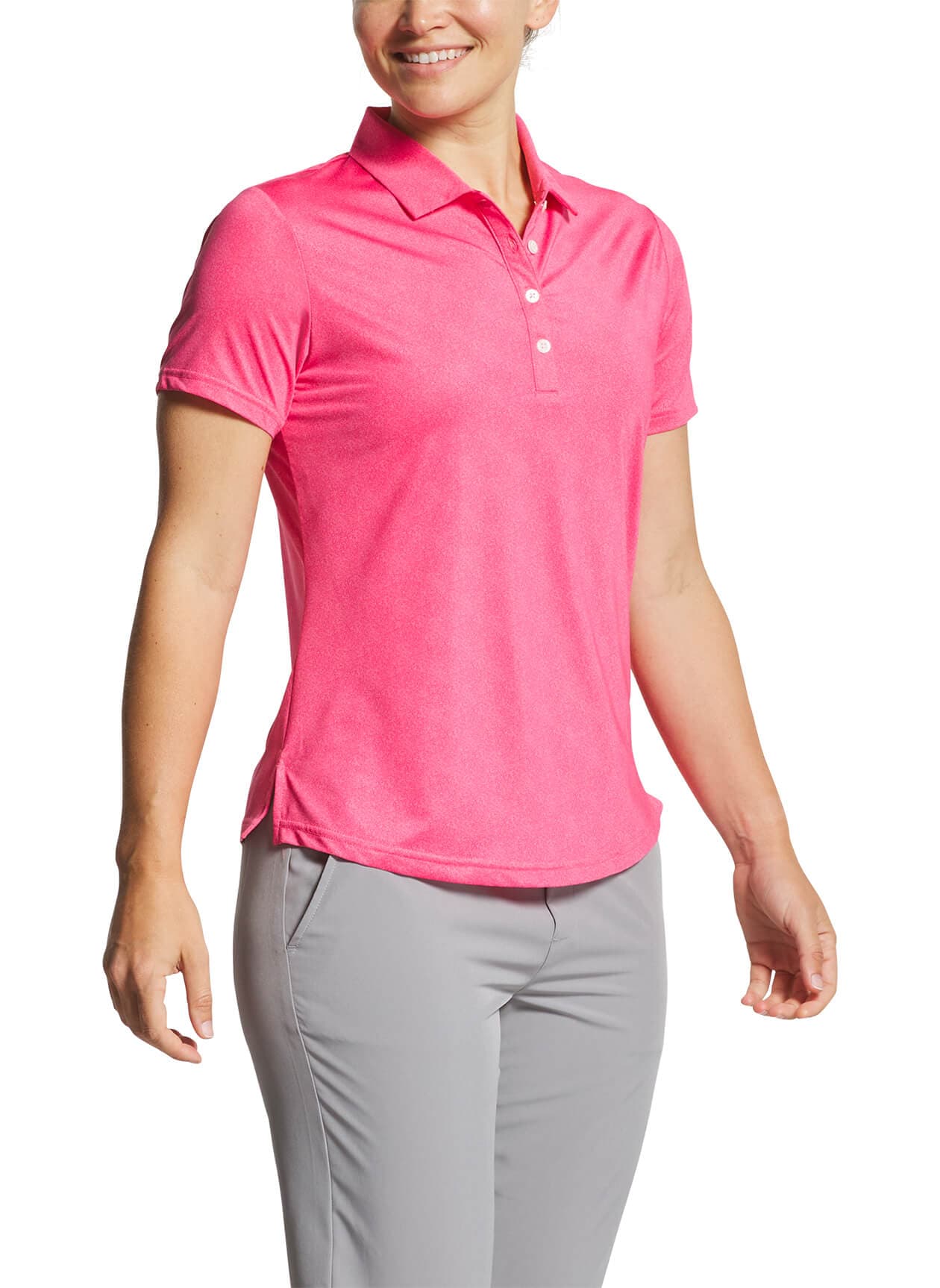 FootJoy Women's Speckle Print Polo - Pink LG