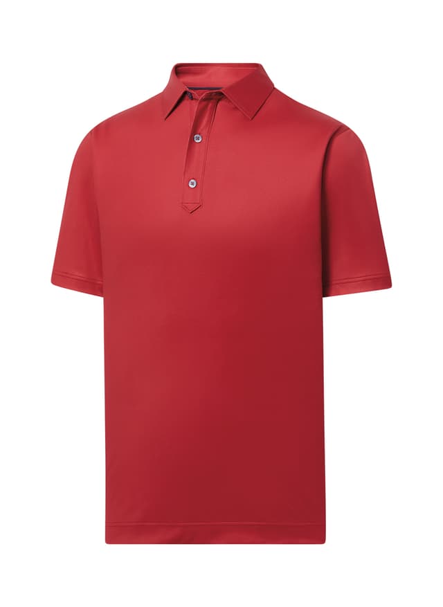FootJoy Men's Solid Lisle Set On Placket - Crimson (28566) 3XL