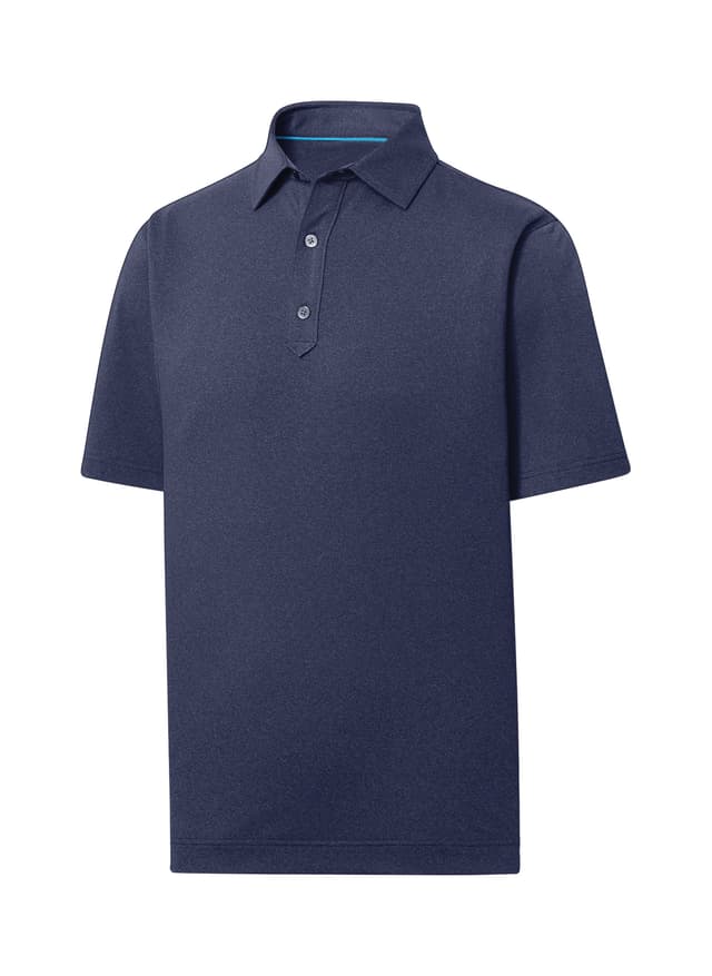 FootJoy Men's Solid Lisle Set On Placket - Heather Navy (28567) 3XL