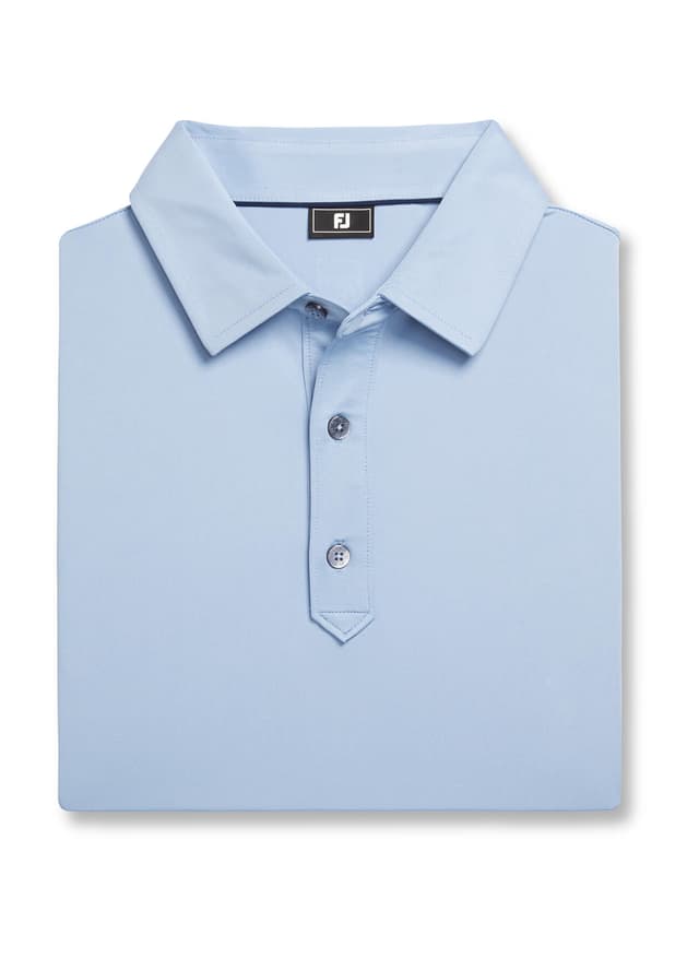 FootJoy Men's Solid Lisle Set On Placket - Blue Grey (33242) 3XL