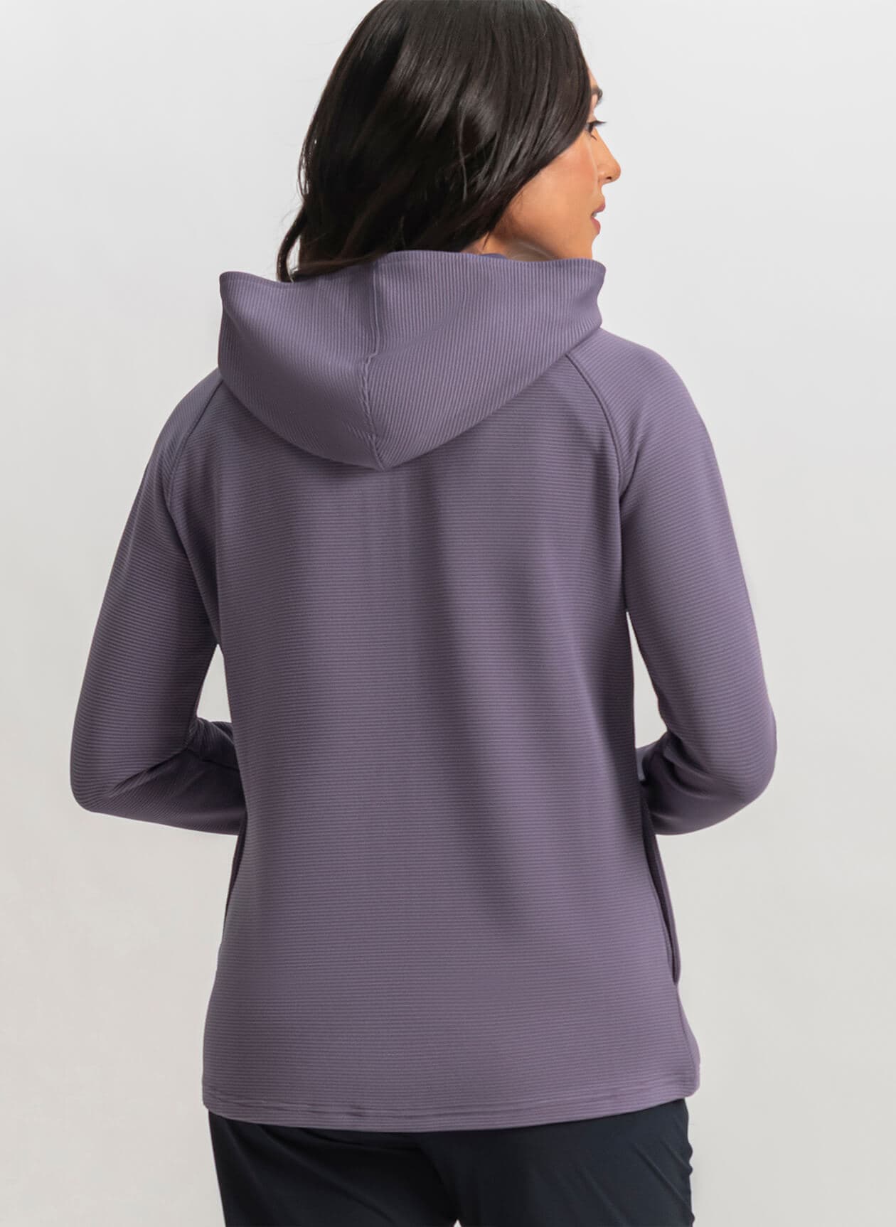 FootJoy Women's Full-Zip Ottoman Hoodie - Purple LG