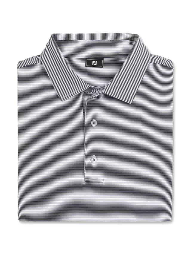 FootJoy Men's MicroFeeder Stripe Polo - Navy / White (30456) 3XL