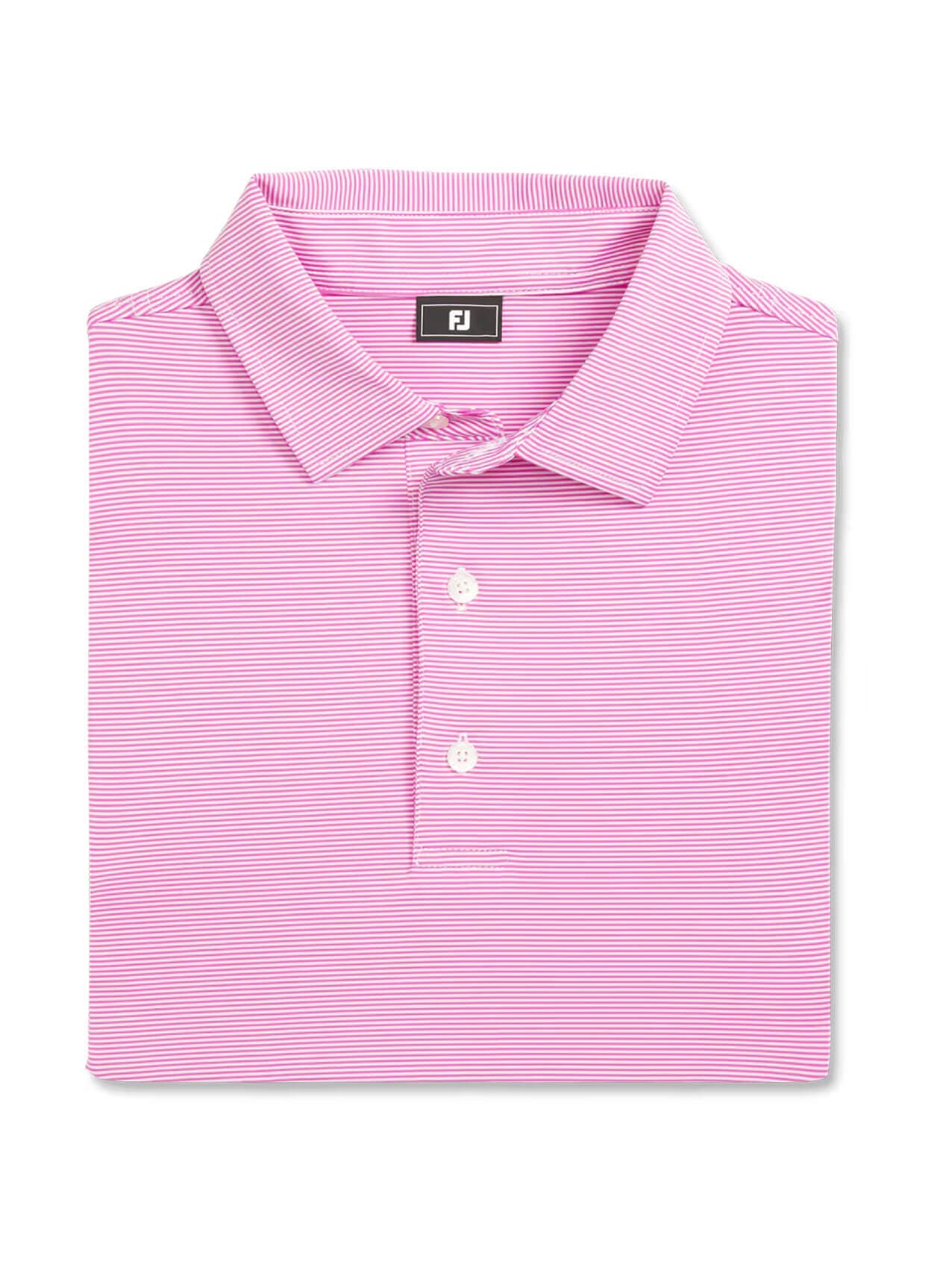 FootJoy Men's MicroFeeder Stripe Polo - Pink / White (30462) 3XL