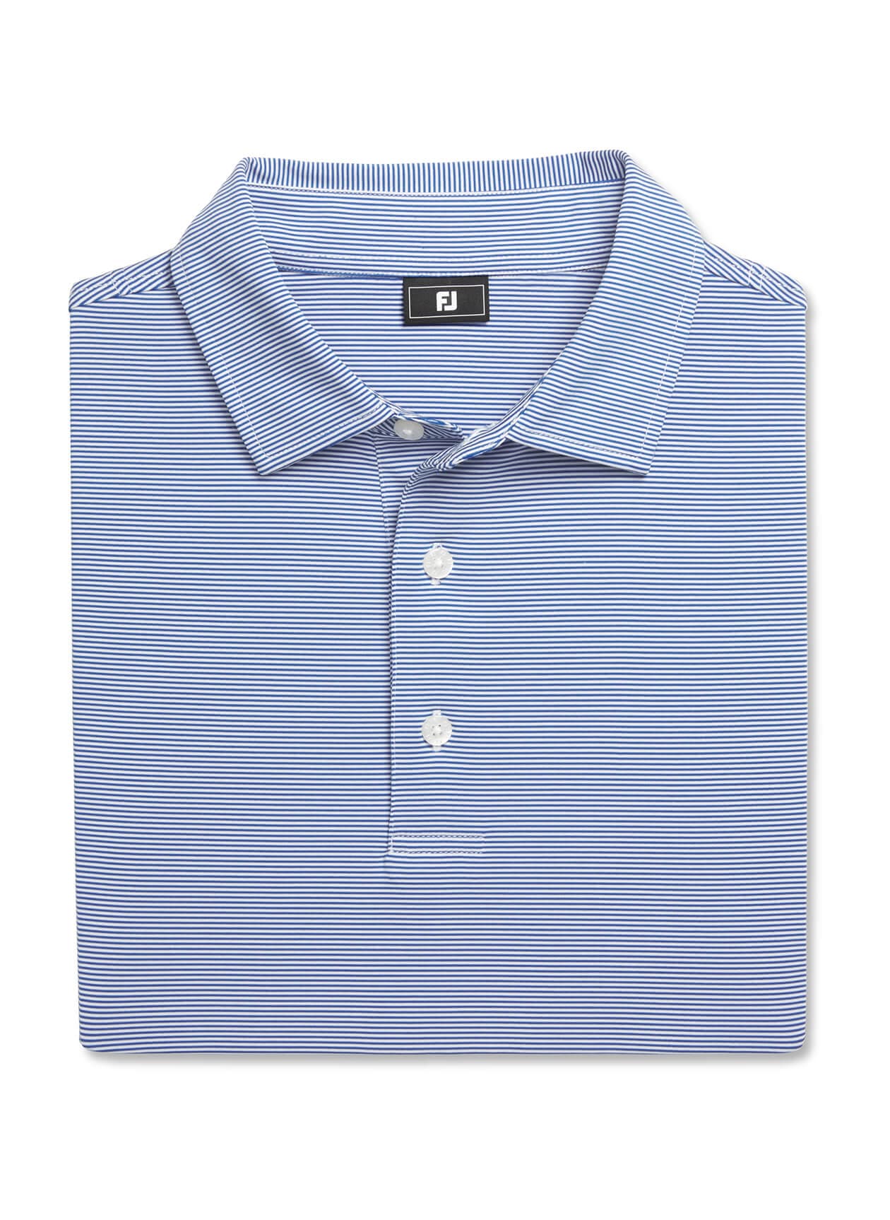 FootJoy Men's MicroFeeder Stripe Polo - Royal / White (33255) 3XL