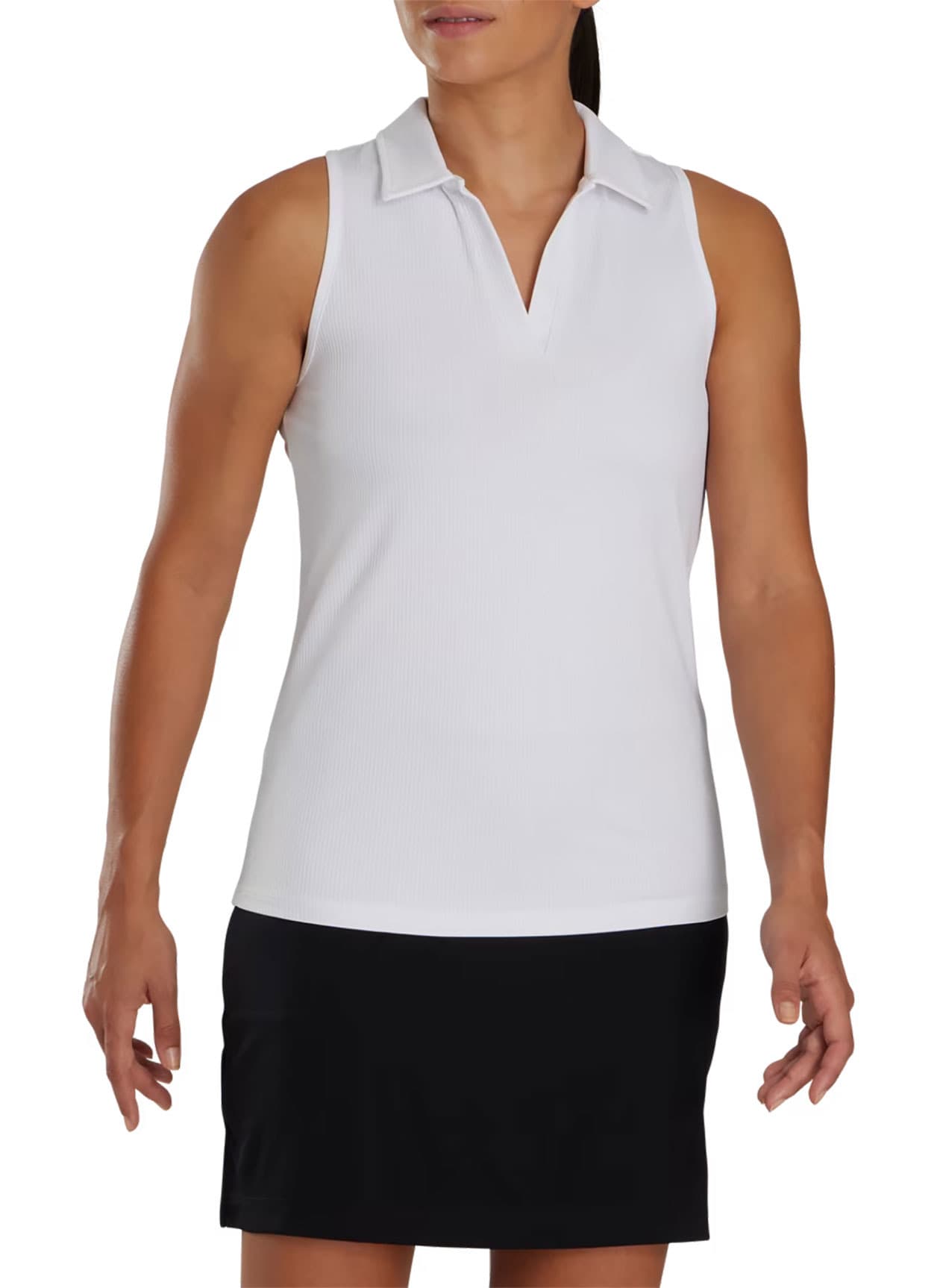 FootJoy Women's Racerback Tank Polo - White LG