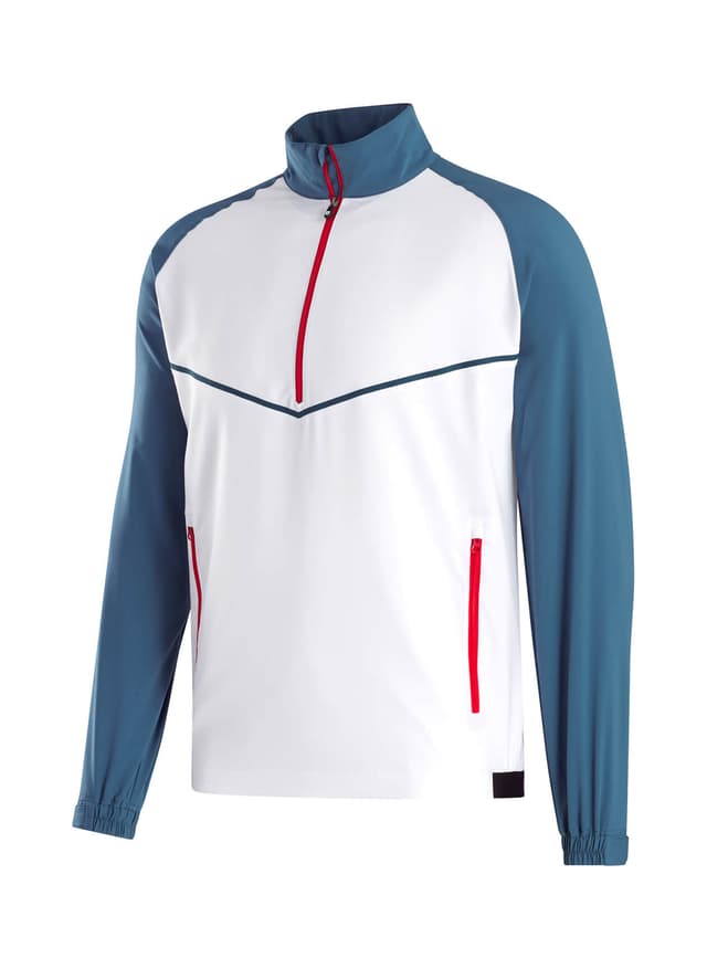 FootJoy Men's Zephyr Windshirt - Denim / White (33380) 3XL