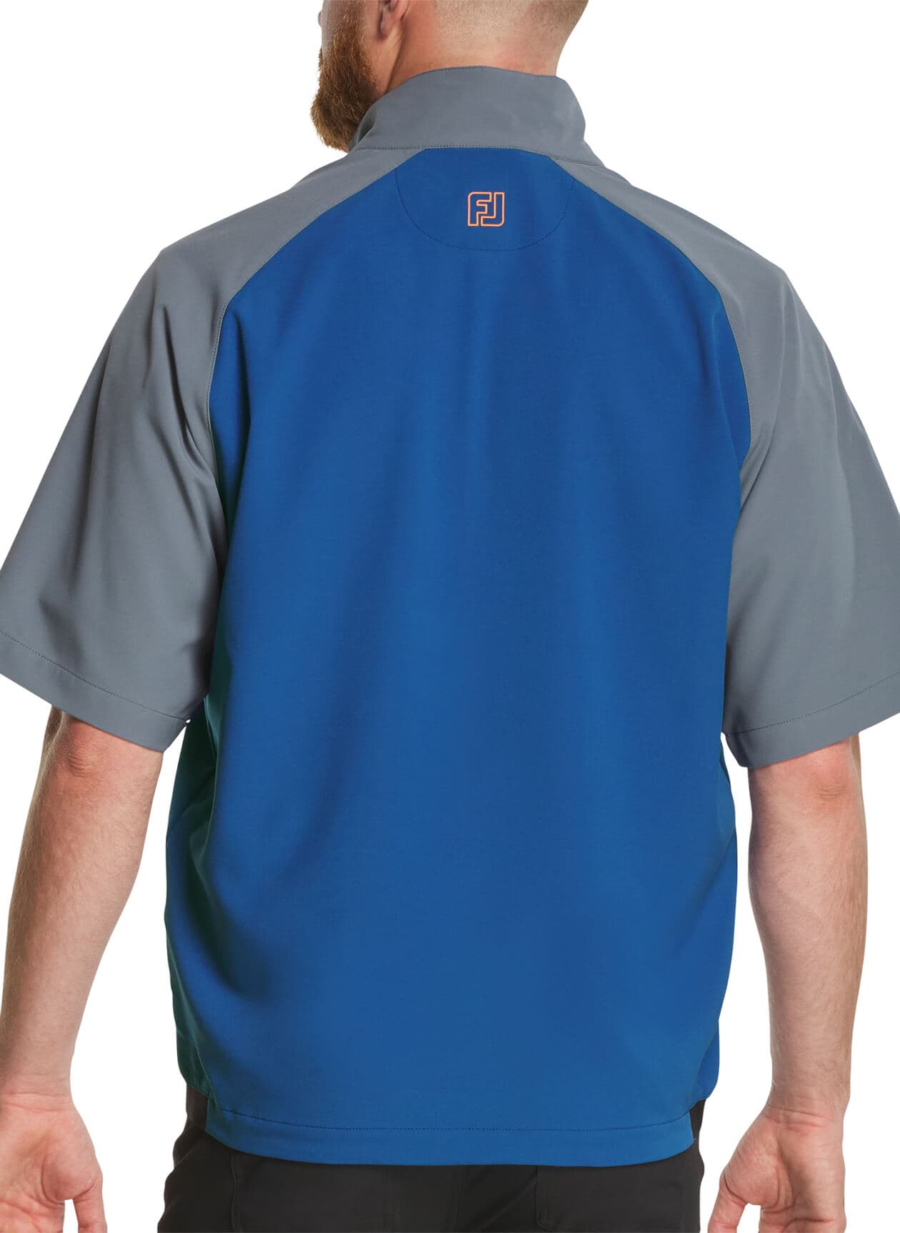 FootJoy Men's Zephyr Short Sleeve Windshirt - Indigo / Basalt (36908) 3XL
