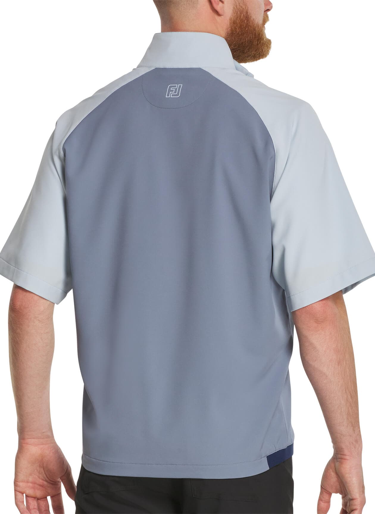 FootJoy Men's Zephyr Short Sleeve Windshirt - Light Grey 3XL