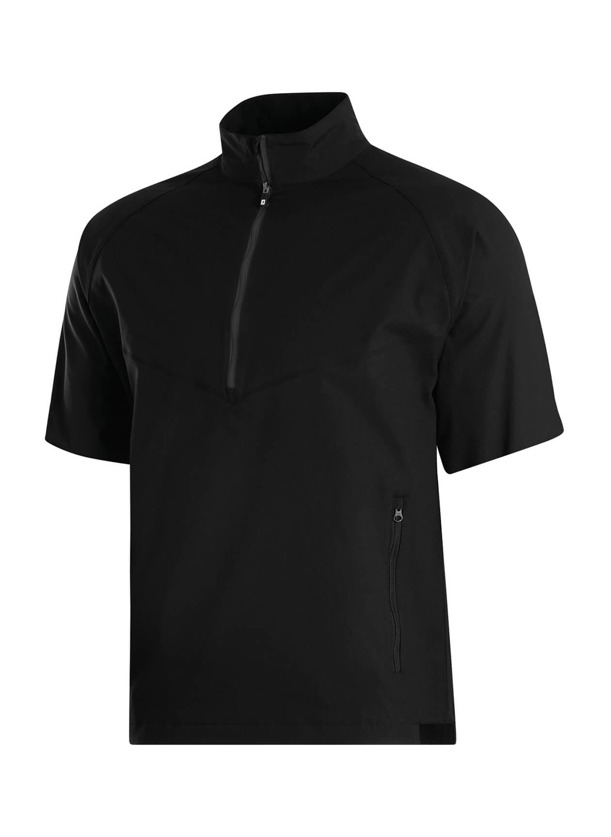 FootJoy Men's Zephyr Short Sleeve Windshirt - Black (37730) 3XL