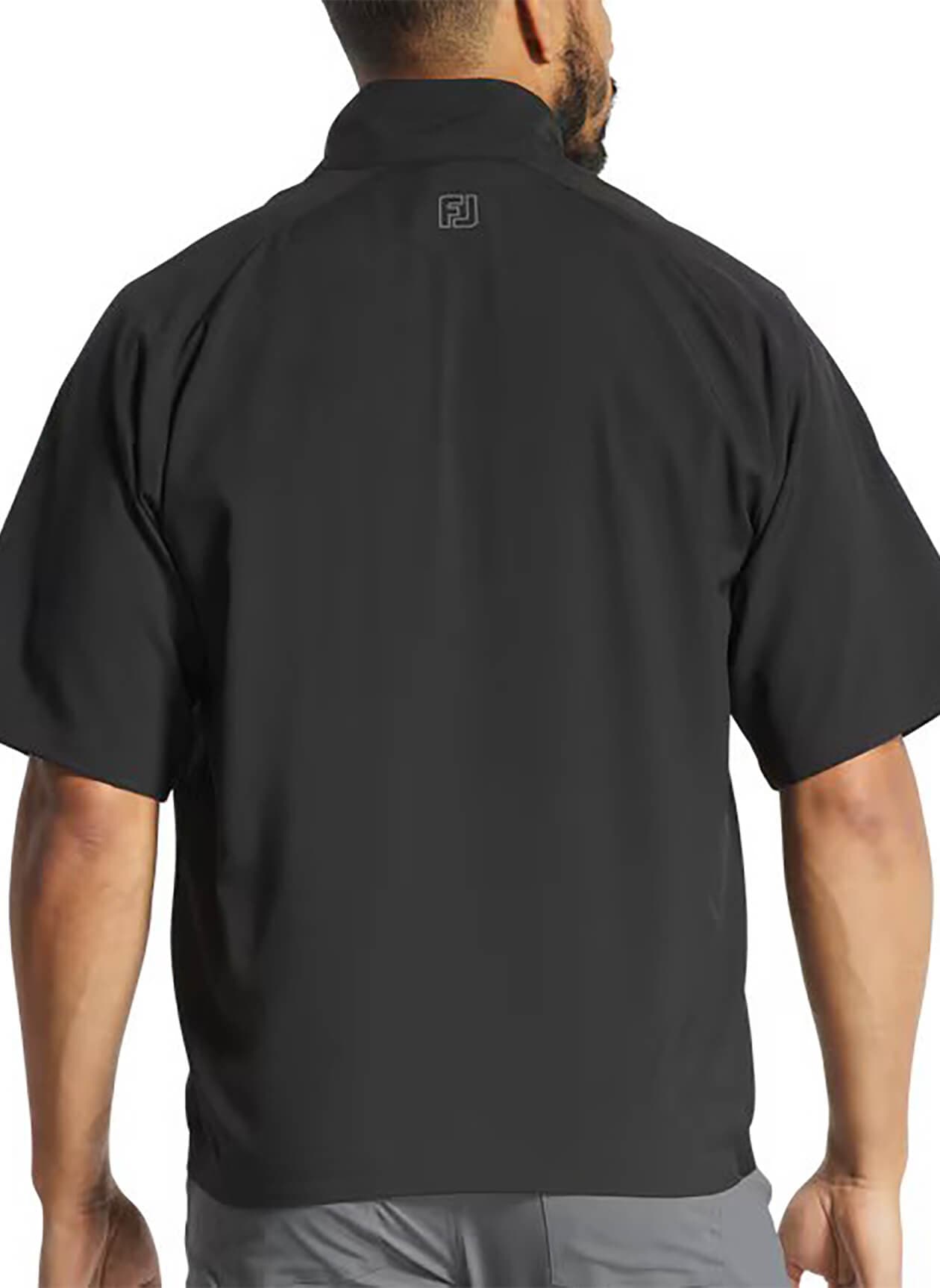 FootJoy Men's Zephyr Short Sleeve Windshirt - Black (37730) 3XL