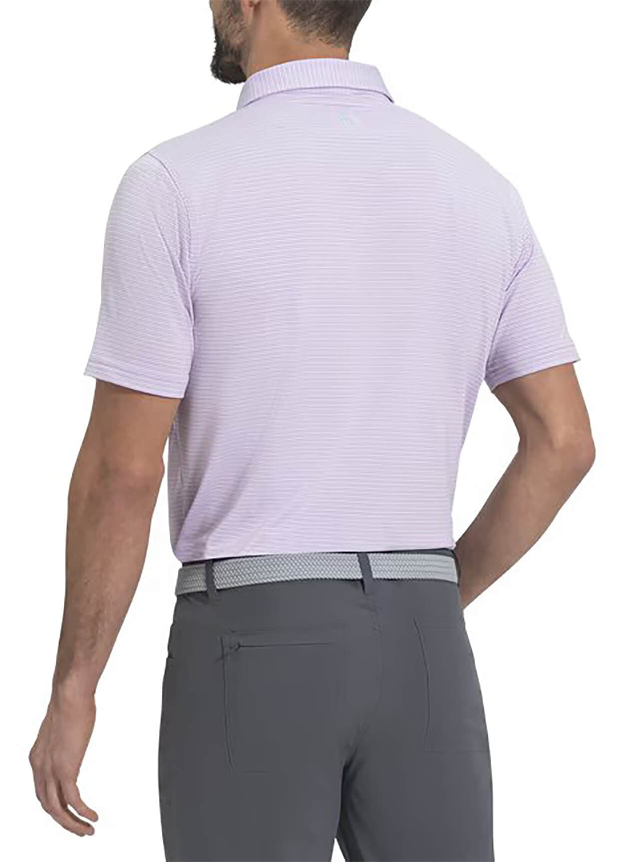 FootJoy Men's Smooth Stripe Polo - Pink 3XL