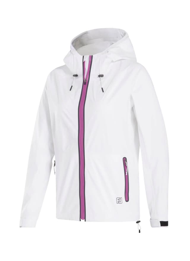 FootJoy Women's Hydroknit Jacket - White / Black / Berry LG
