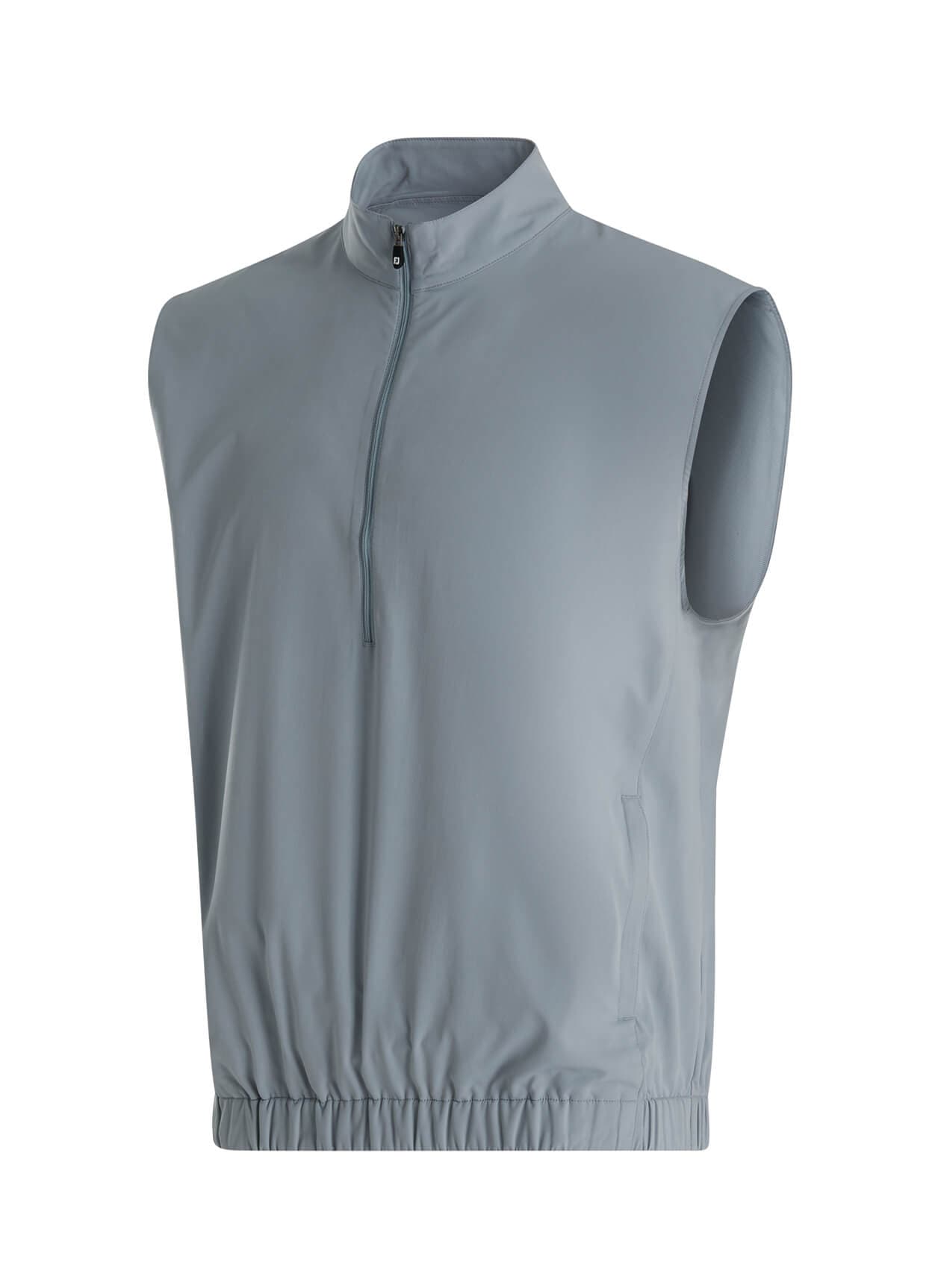 FootJoy Men's Half-Zip Windshirt Vest SP26 - Light Grey LG
