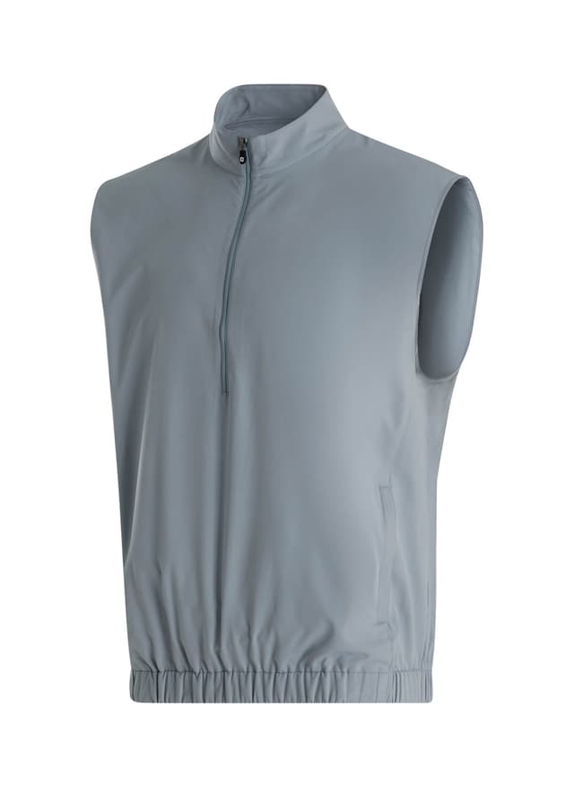 FootJoy Men's Half-Zip Windshirt Vest SP26 - Light Grey LG