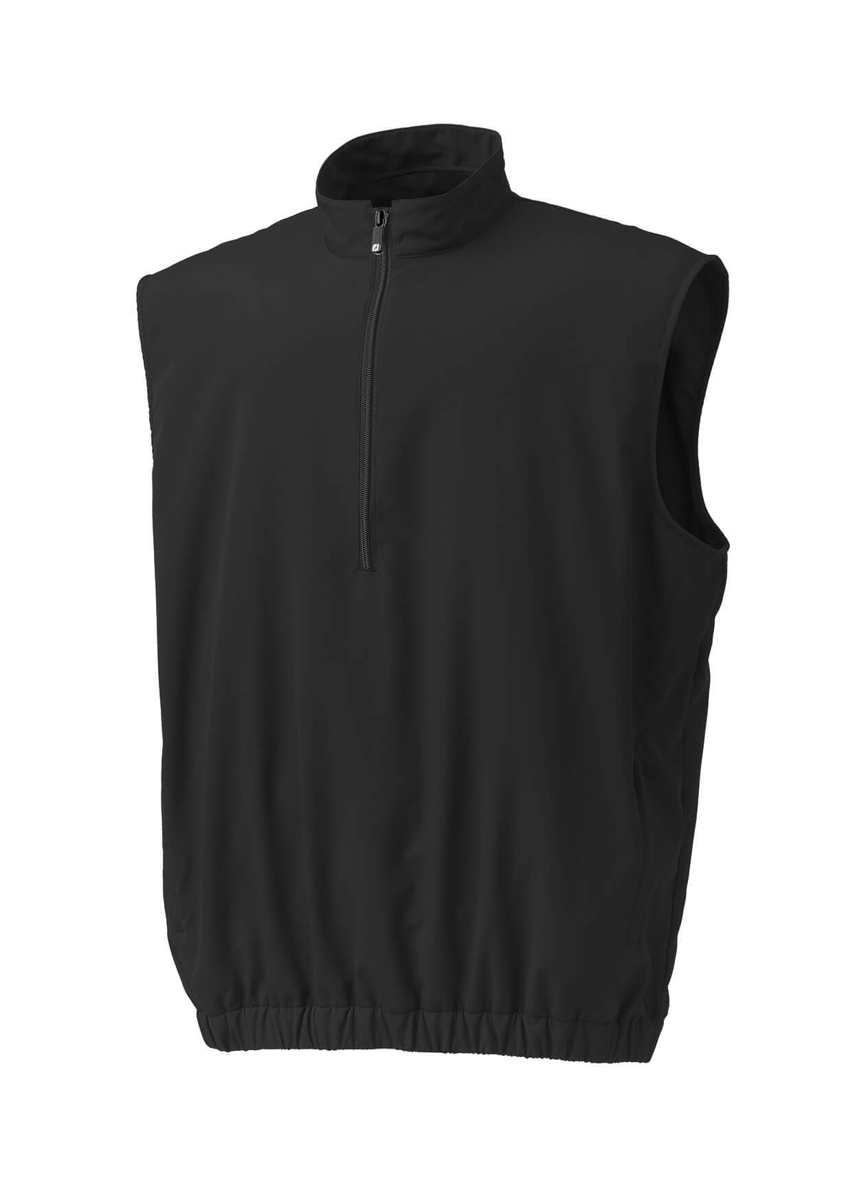FootJoy Men's Half-Zip Windshirt Vest SP26 - Black LG