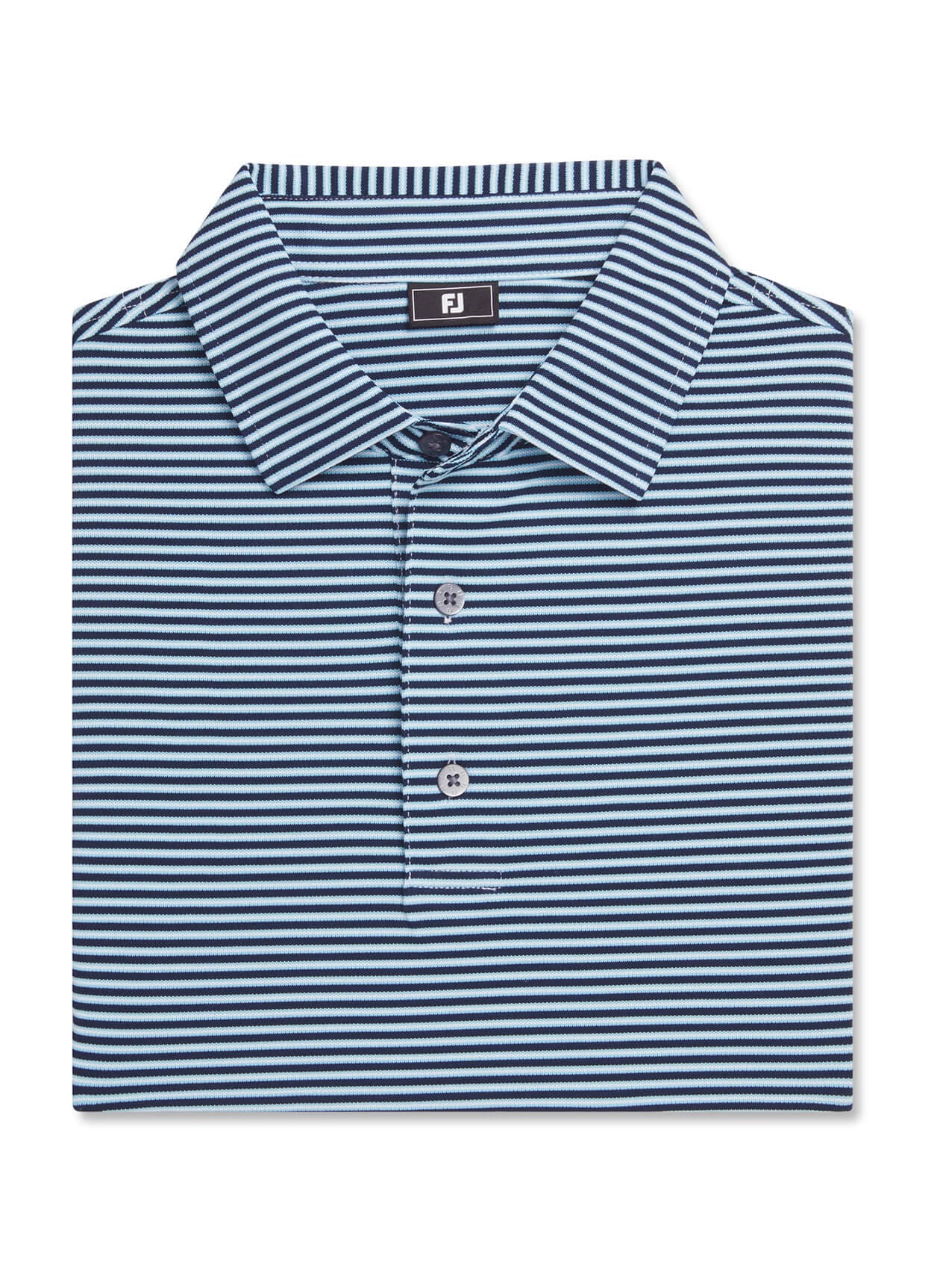 FootJoy Men's MultiStripe Stretch Pique Polo - Navy 3XL