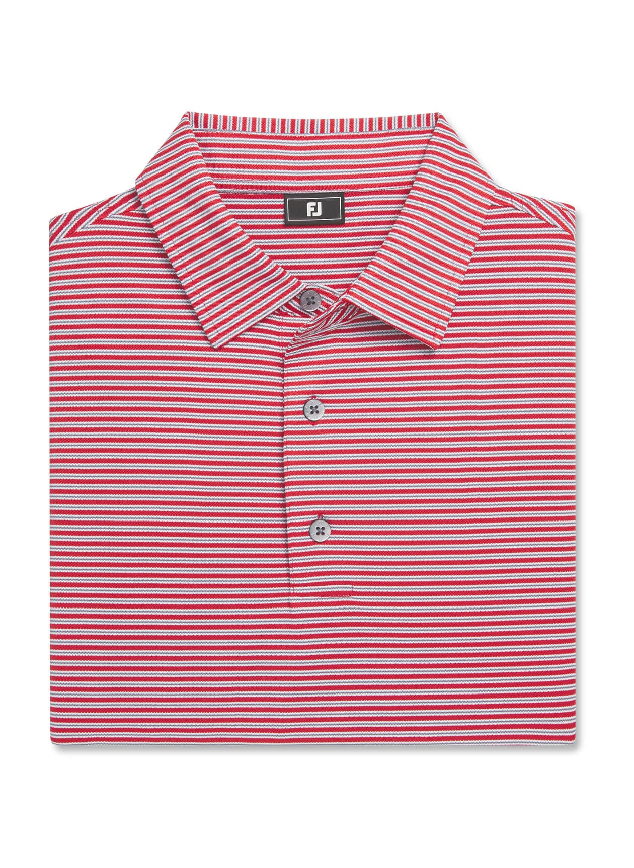 FootJoy Men's MultiStripe Stretch Pique Polo - Red 3XL