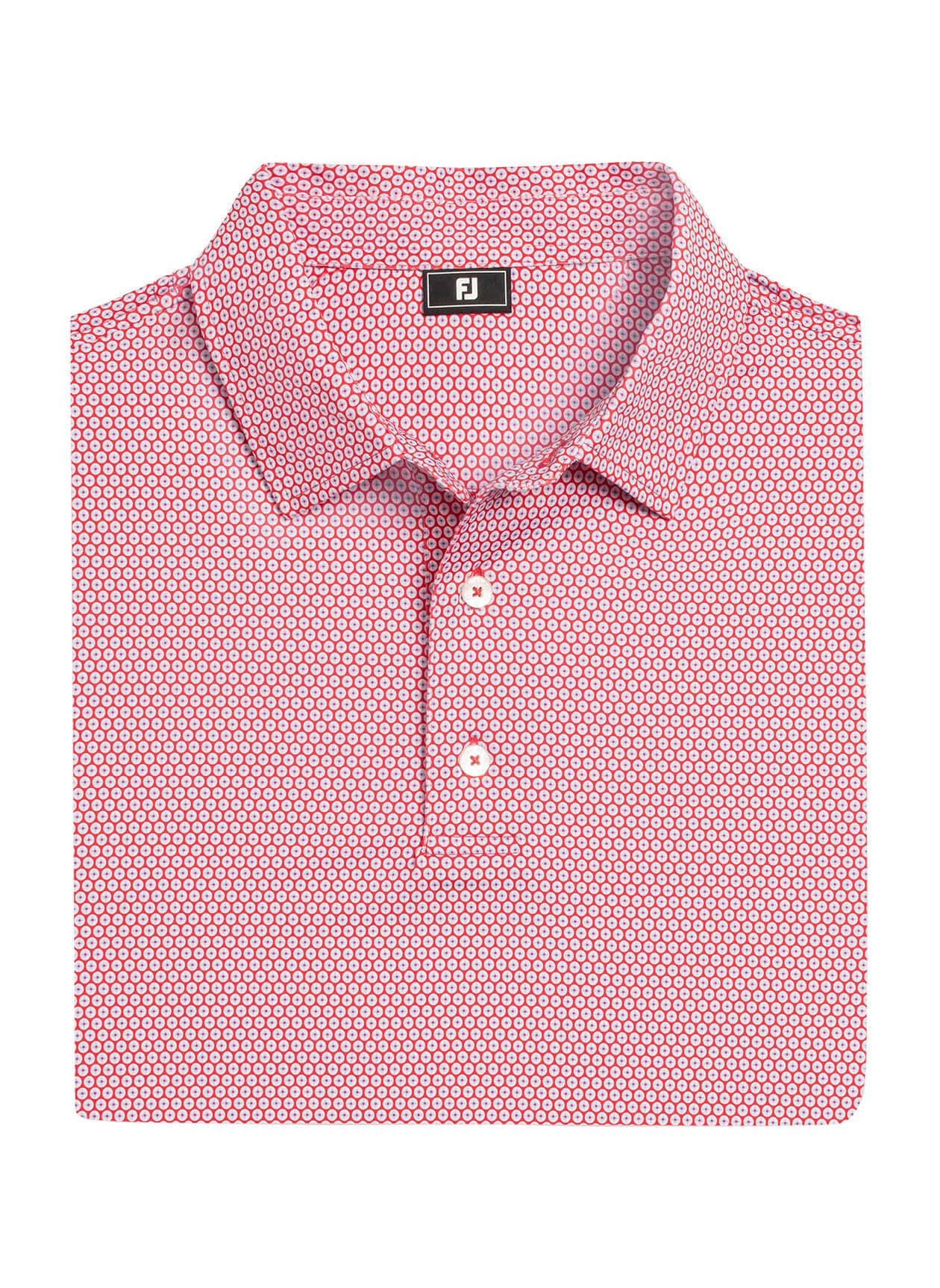 FootJoy Men's Stellar Print Lisle Polo - Red 3XL