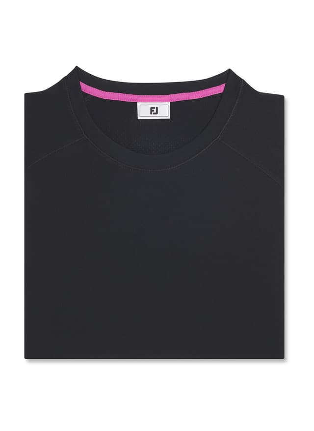 FootJoy Women's Crewneck Performance T-Shirt SP26 - Black LG