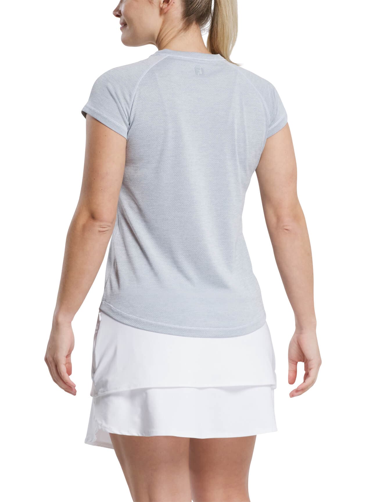 FootJoy Women's Crewneck Performance T-Shirt SP26 - Light Grey LG