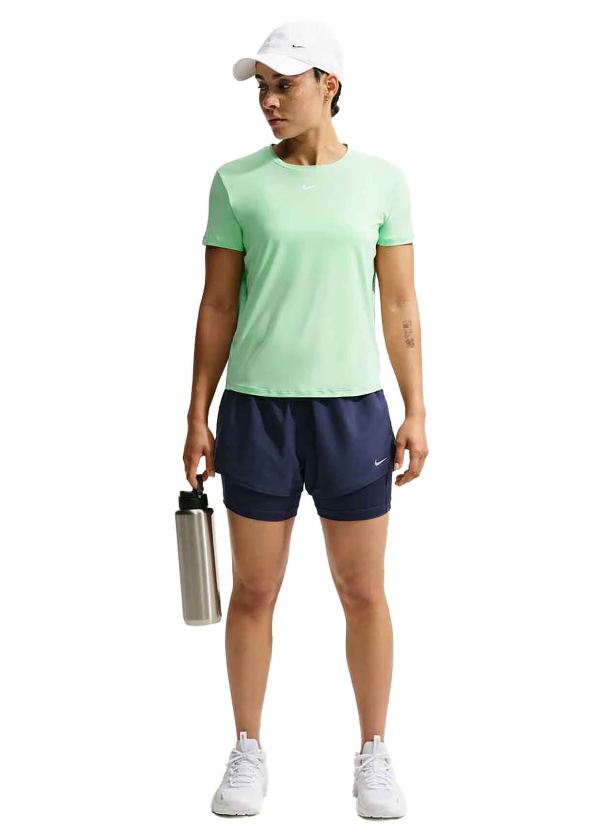 Nike Women's Classic Dri-FIT T-Shirt - Cucumber Calm / White LG