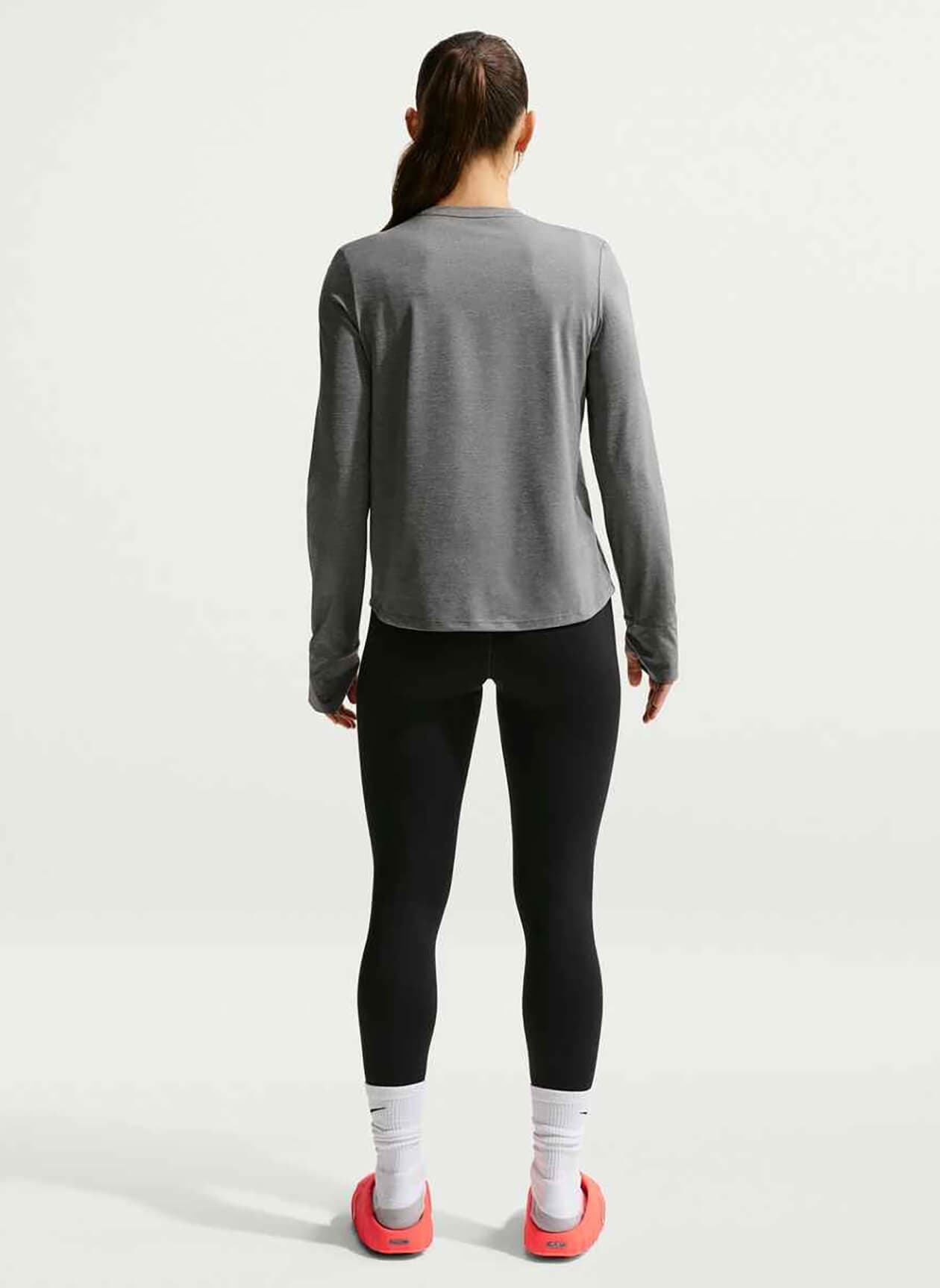Nike Women's One Classic Dri-FIT Long-Sleeve T-Shirt - Dark Grey LG