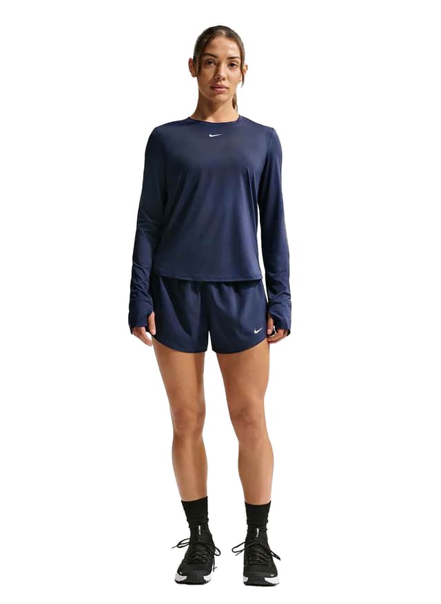Nike Women's One Classic Dri-FIT Long-Sleeve T-Shirt - Navy LG