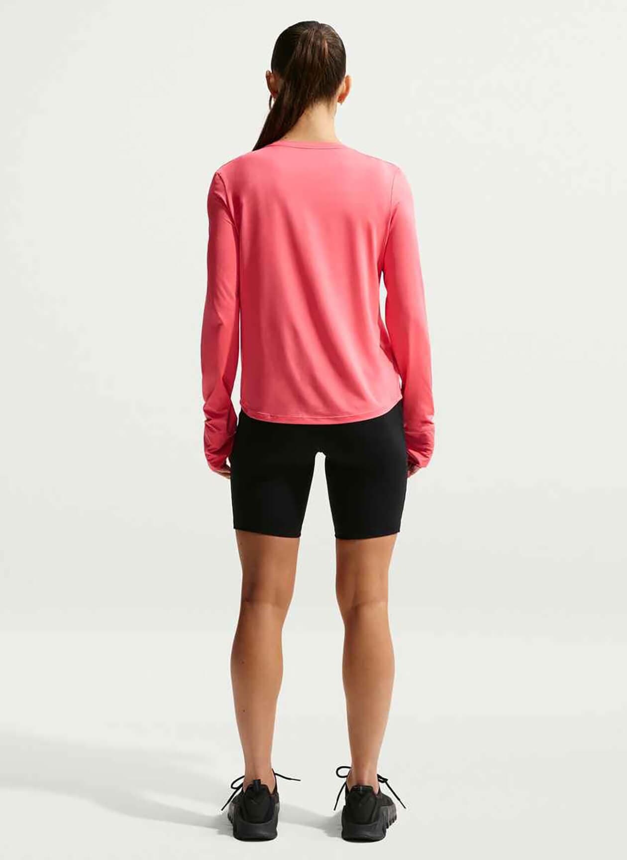Nike Women's One Classic Dri-FIT Long-Sleeve T-Shirt - Pink LG