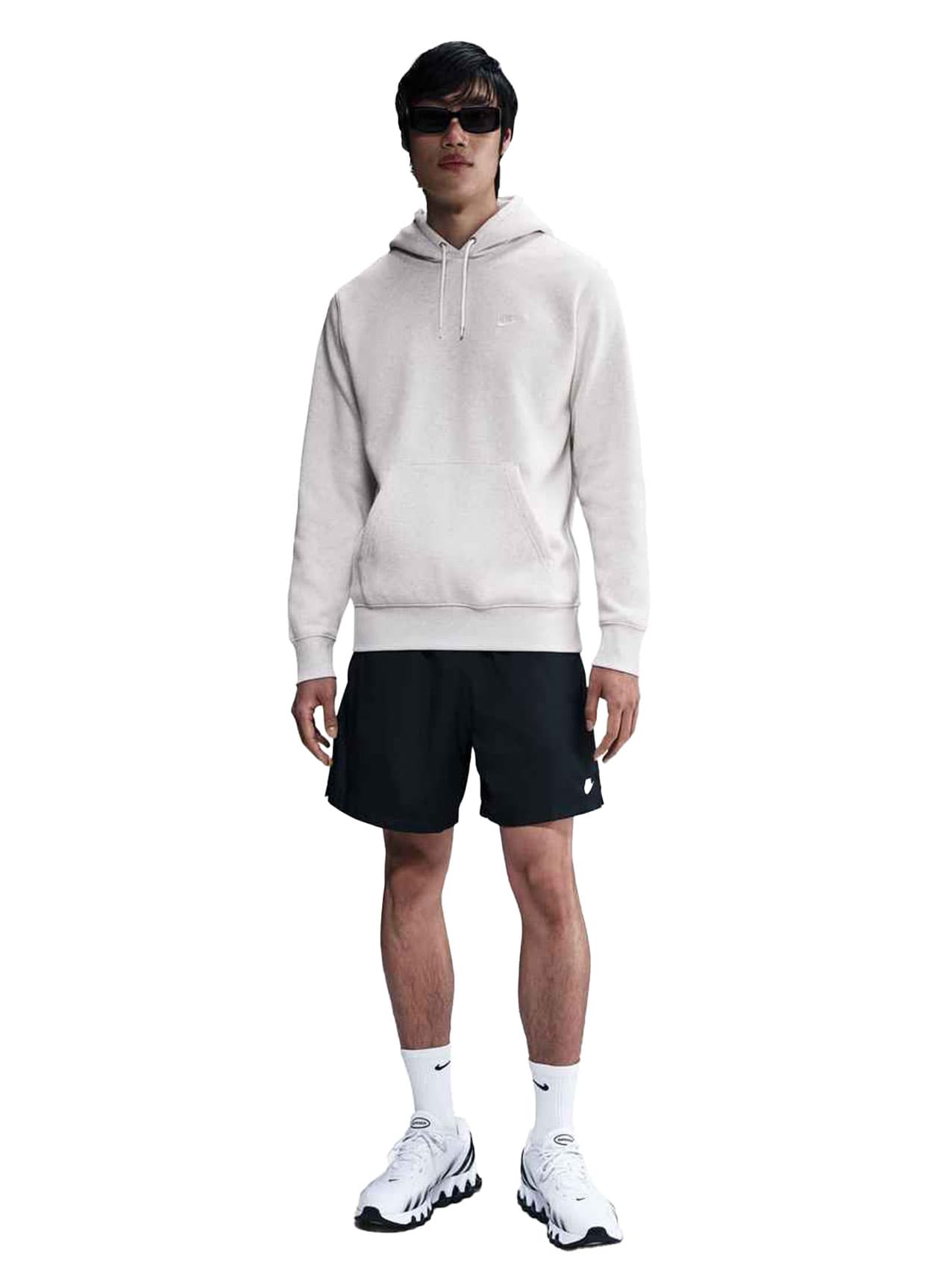 Nike Men's Club Fleece Hoodie FA25 - Birch Heather / White 3XL