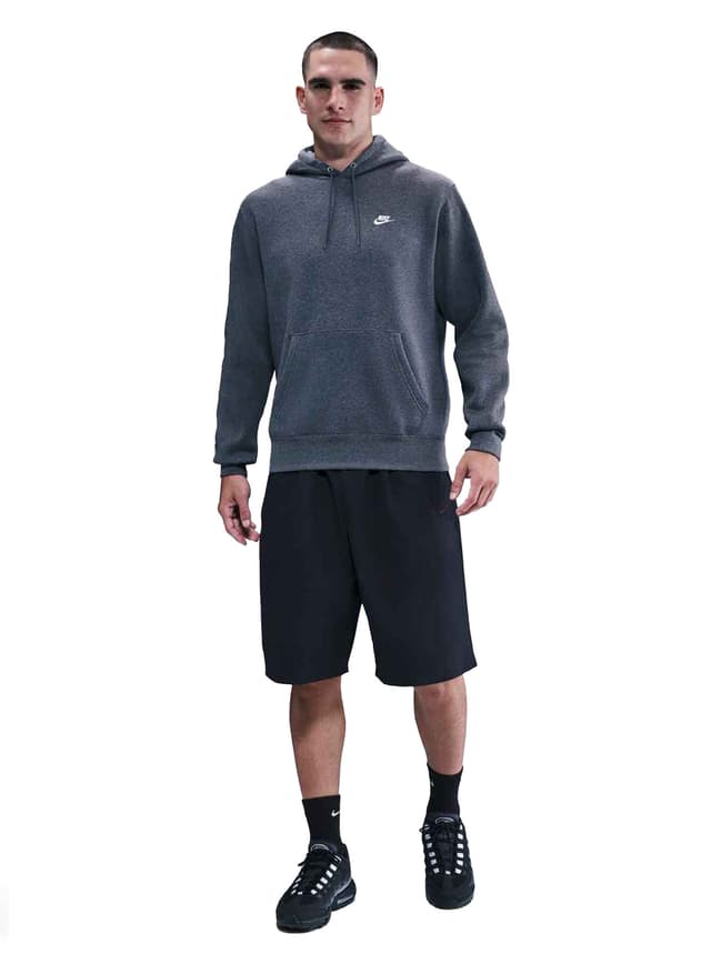 Nike Men's Club Fleece Hoodie FA25 - Charcoal Heather / Iron Grey 3XL