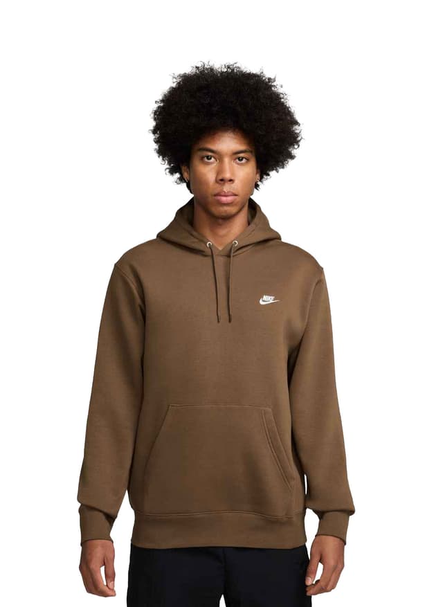 Nike Men's Club Fleece Hoodie FA25 - Mosswood Brown / White 3XL