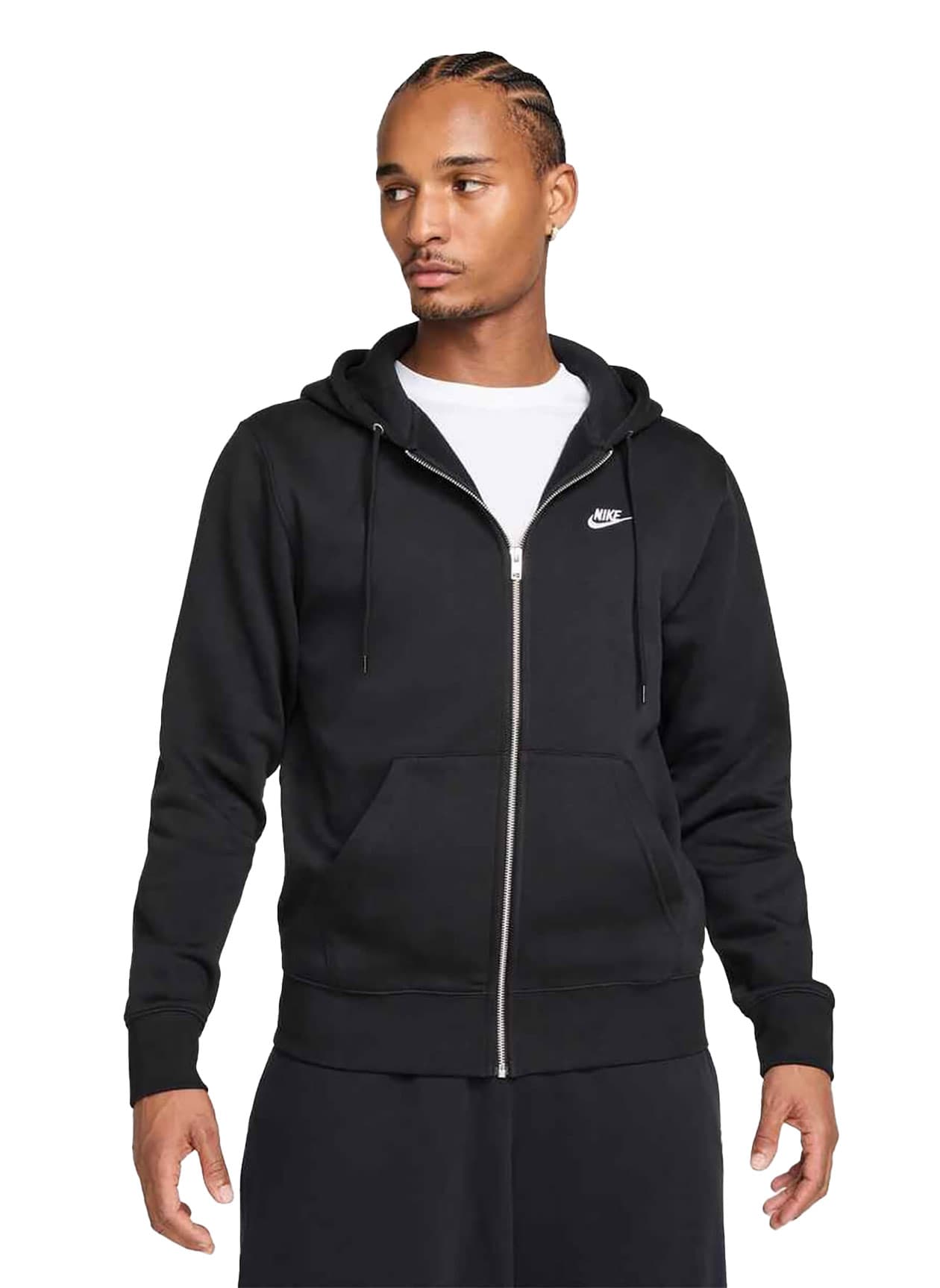 Nike Men's Club Full-Zip Fleece Hoodie - Black 3XL