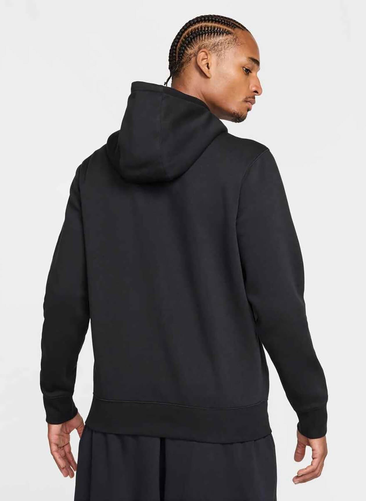 Nike Men's Club Full-Zip Fleece Hoodie - Black 3XL