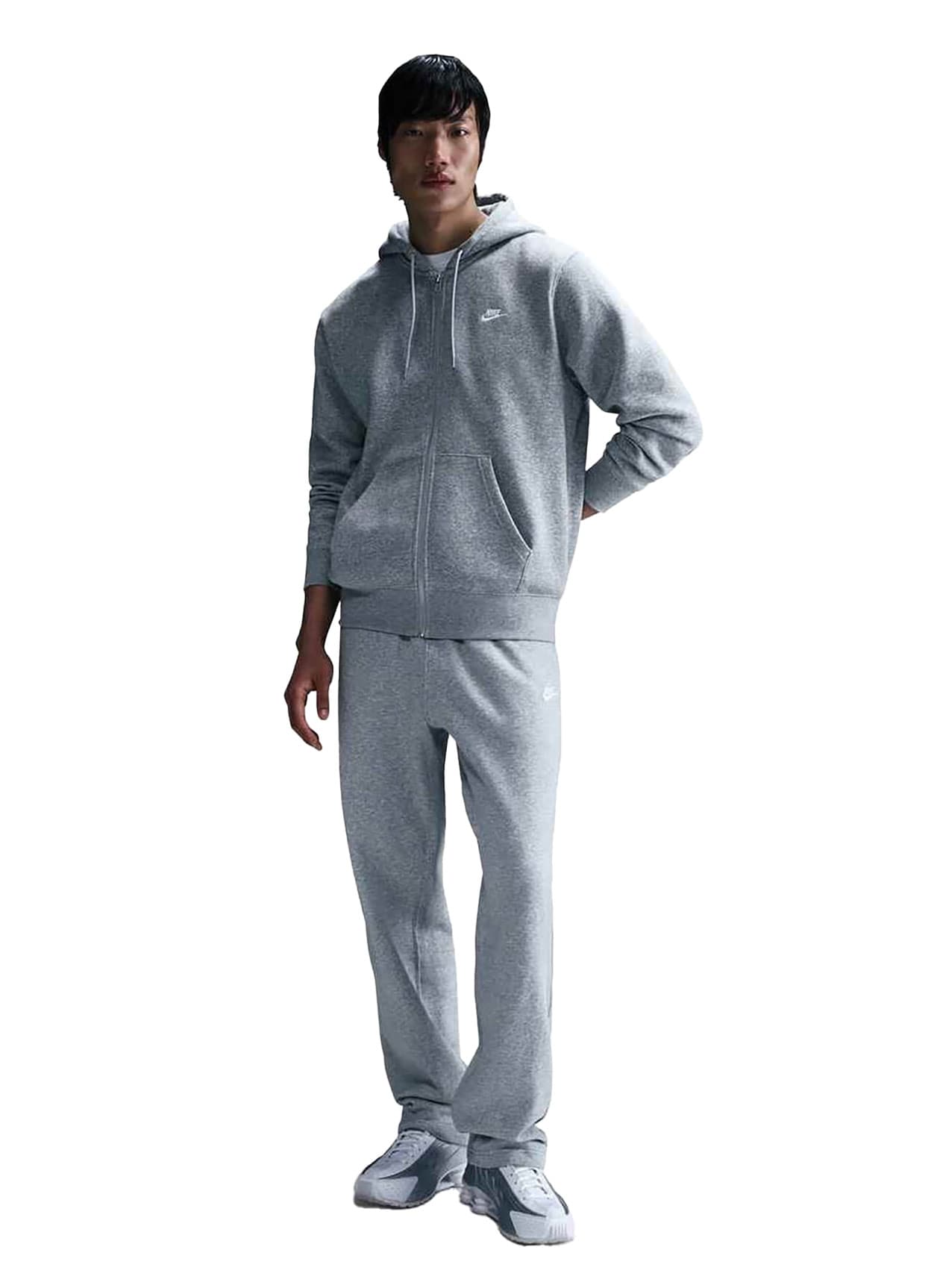 Nike Men's Club Full-Zip Fleece Hoodie - Dark Grey 3XL