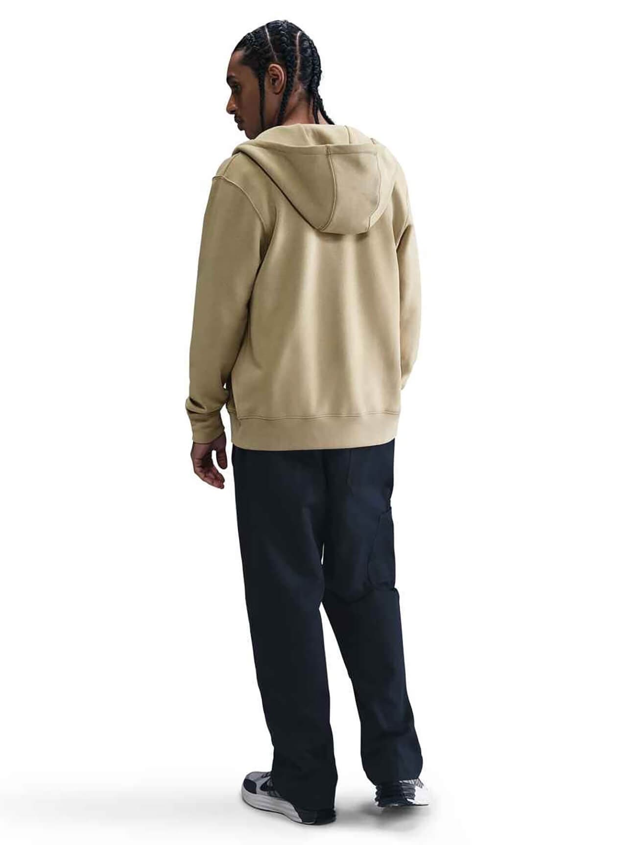 Nike Men's Club Full-Zip Fleece Hoodie - Parachute Beige / White 3XL