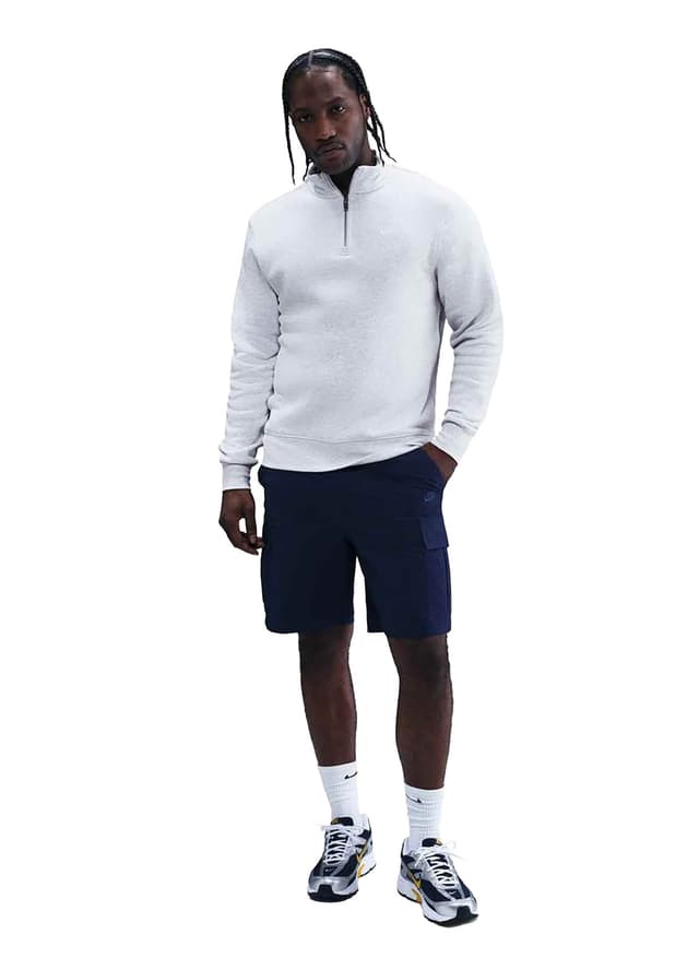 Nike Men's Sportswear Club Half-Zip - Light Grey 3XL